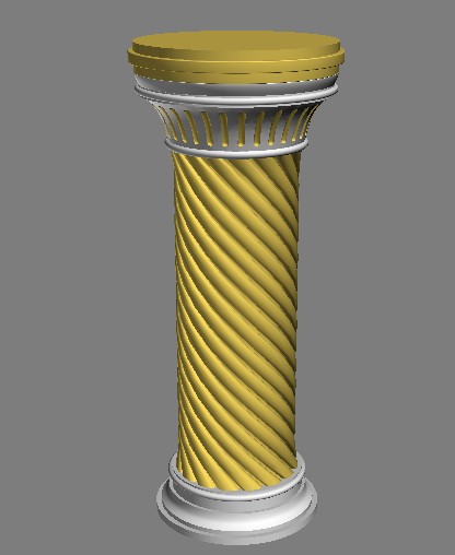 自己建的一根金色螺旋柱子