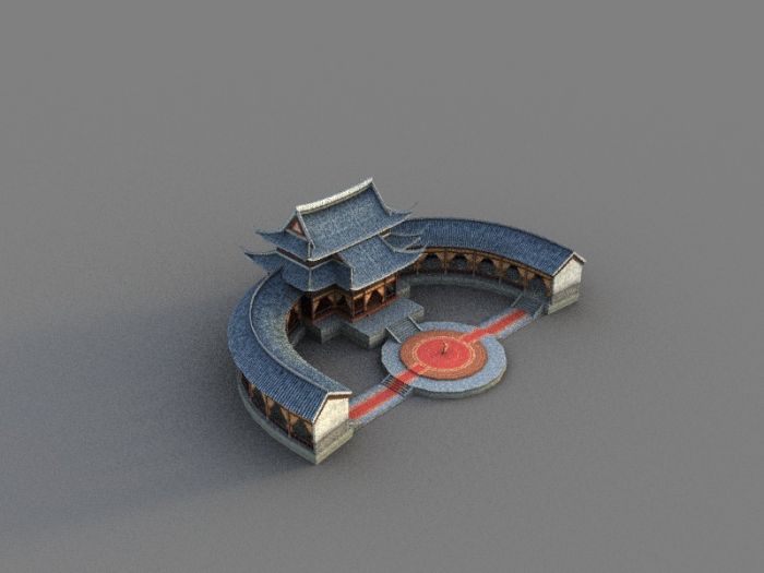 3d古建筑 游戏用简体模型模型-古代场景模型库-模型下载-cg模型网