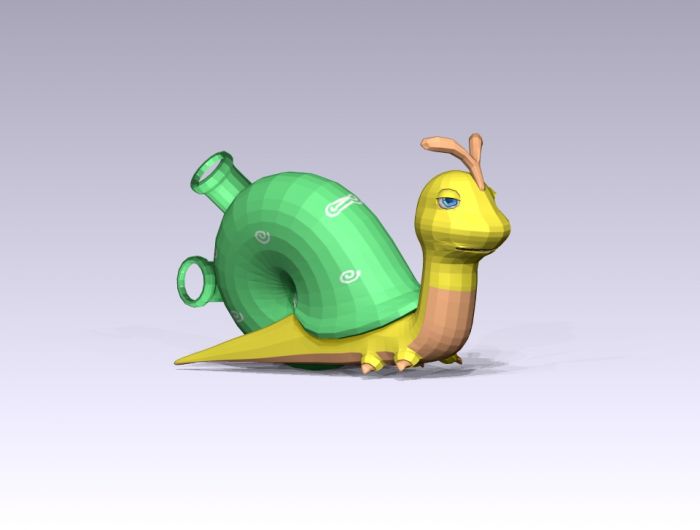 有材质模型风格:卡通机械模型分类:机械动物软件版本:12年版本小蜗牛