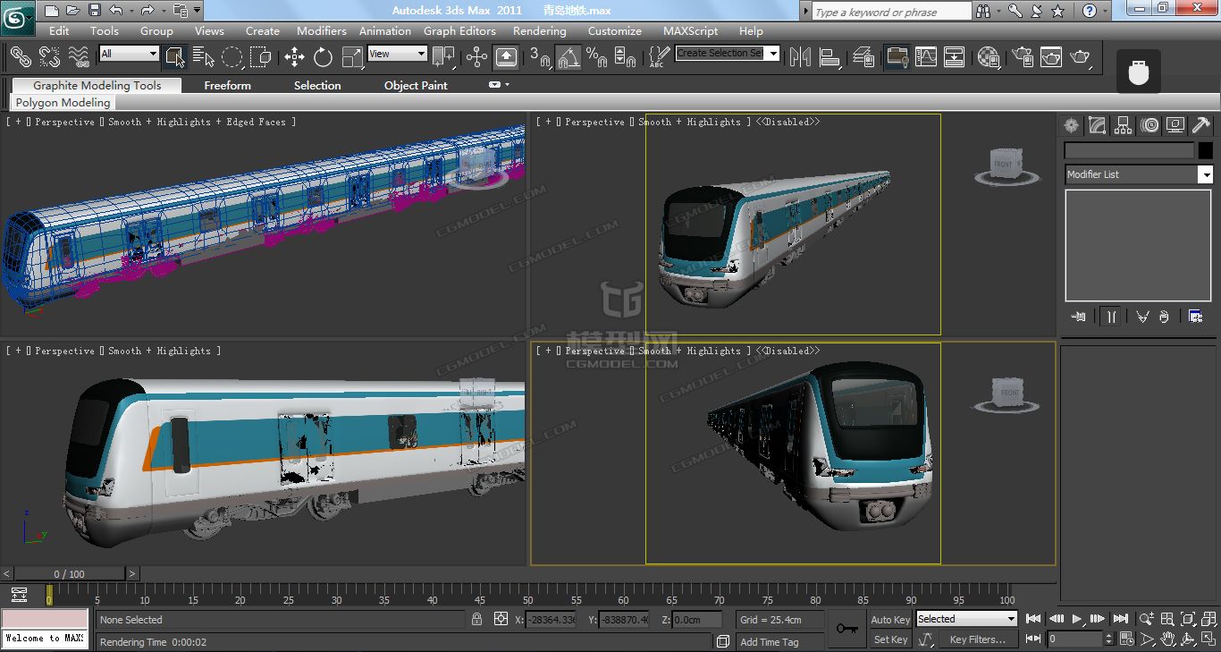 地铁 青岛地铁_加勒比海豹作品_车辆人力车_cg模型网