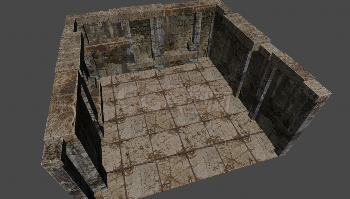 地下密室 地牢 地窖 下水道 围墙建筑场景组合元素 无缝拼接系列2