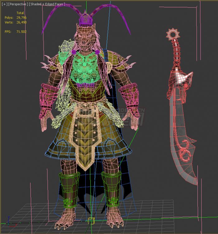 黄袍怪_模型er作品_人物孩子-女_cg模型网