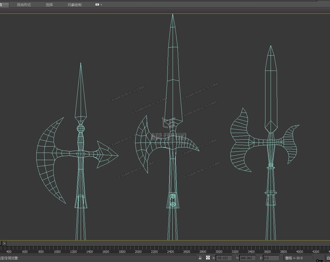 古代長矛_zhu00791作品_武器冷兵器_cg模型網