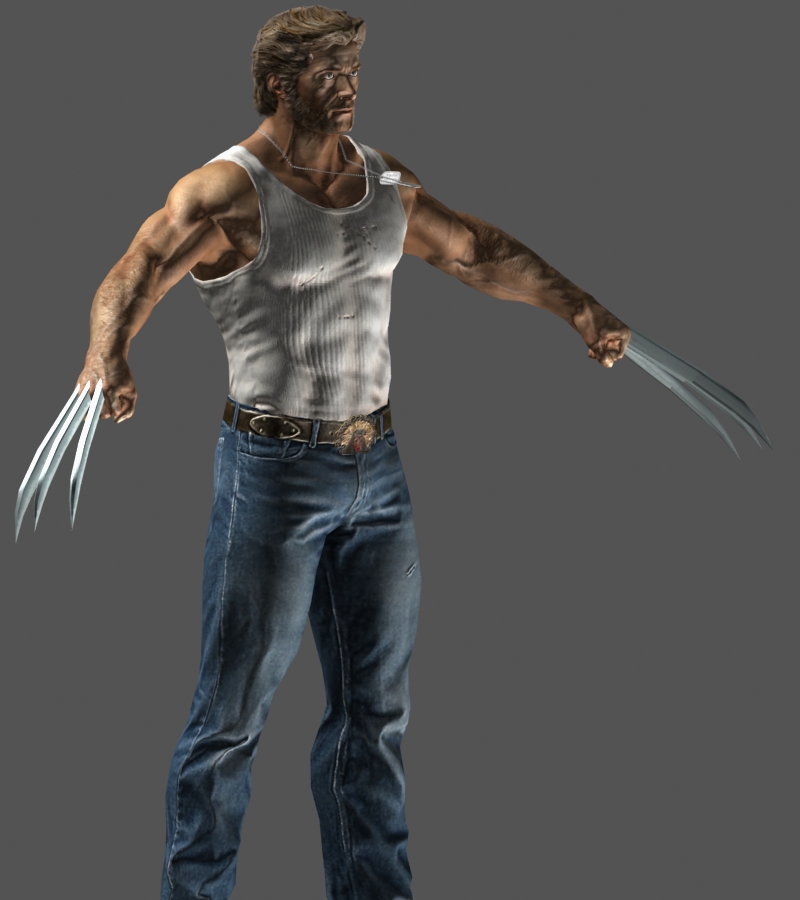 x战警金刚狼各种装束内部肌肉细节