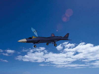 歼20  带尾翼火焰特效,导弹发射烟雾特效的歼20战斗机  导弹发射