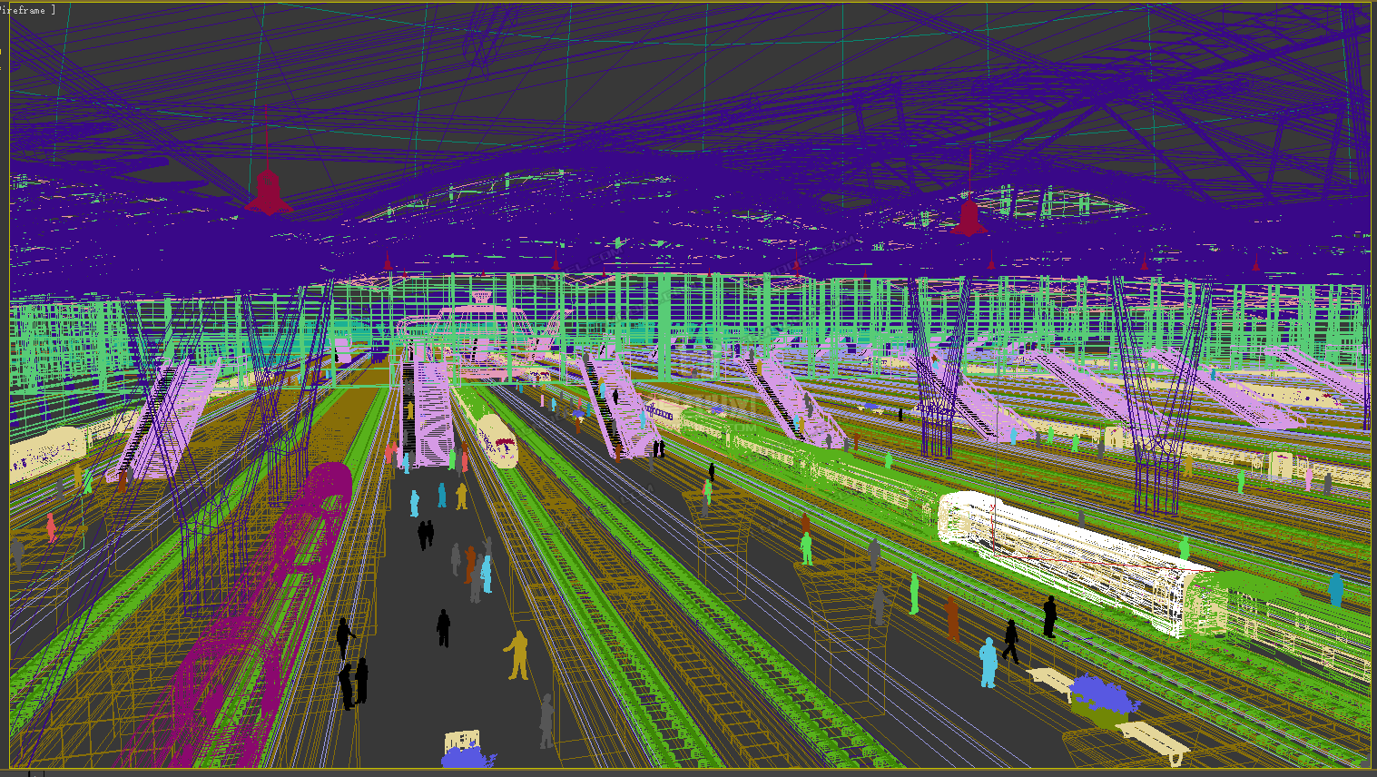 高铁站,北京站,火车站,高铁,动车_yjgdyy作品_场景自然场景_cg模型网