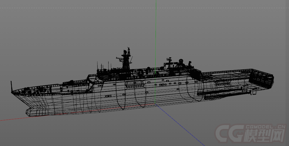 071型船塢登陸艦c4d模型