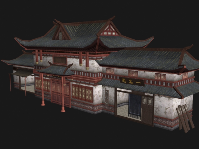 古城商铺模型-自然场景模型库-模型下载-cg模型网