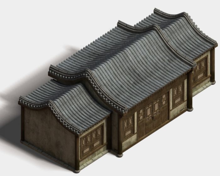 老北京四合院3d模型