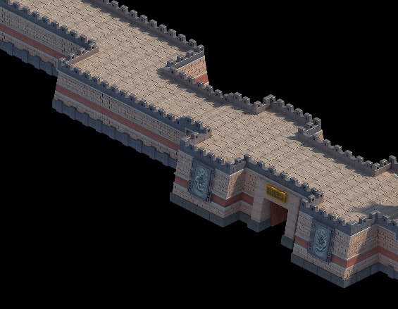 3d-q版城墙