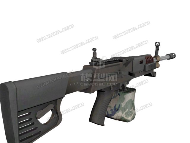 LSAT轻机枪 BF4破解模模型-枪械模型模型库-模型下载-cg模型网