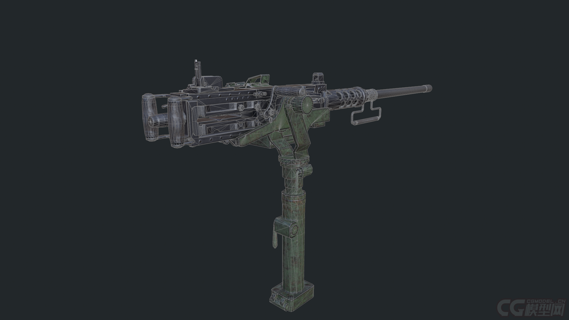 m2重型机枪.带底座_椰子与国王作品_武器冷兵器_cg模型网