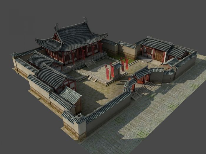 游戏场景   镖局大院  3转2场景