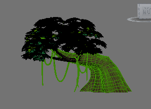 三渲二卡通树歪脖子树