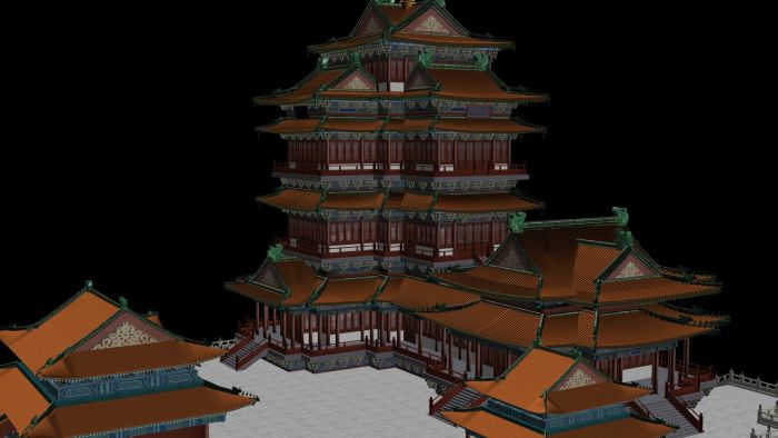 南京阅江楼  超精细模型