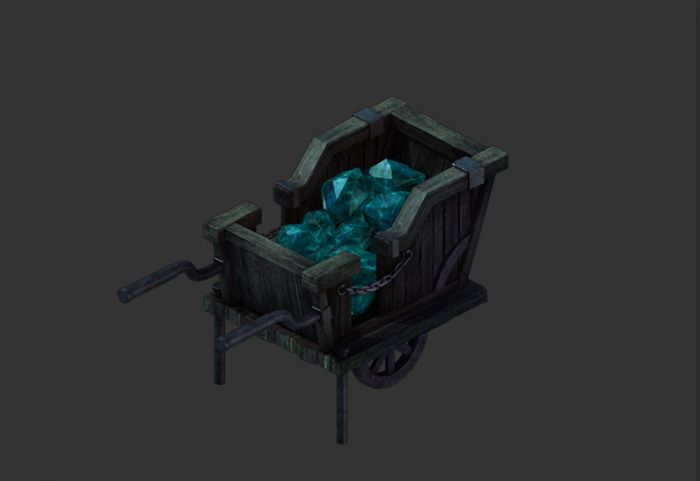 矿车道具写实场景游戏