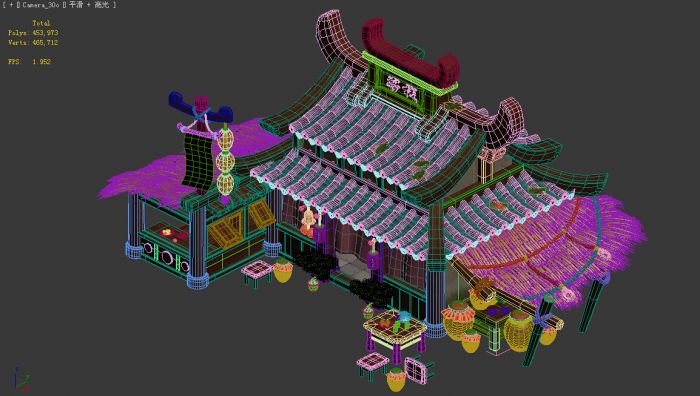 驿站,客栈,木头客栈,草屋 建筑 写实场景 游戏