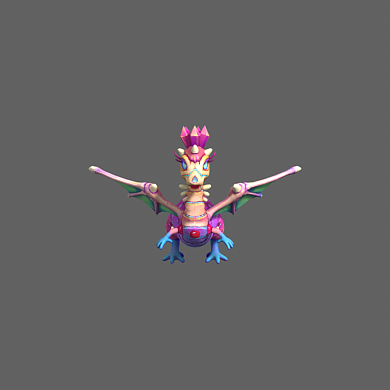 q版手绘宠物坐骑龙模型下载骨龙