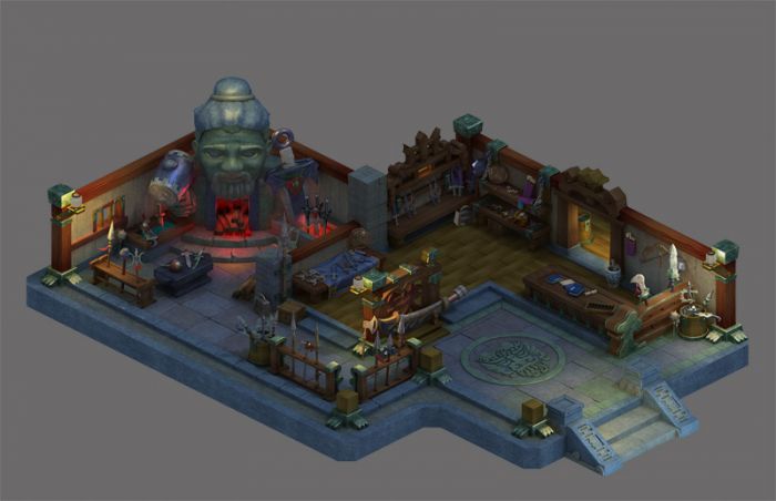 q版高级模型室内武器店_fffgh作品_场景古代场景_cg模型网