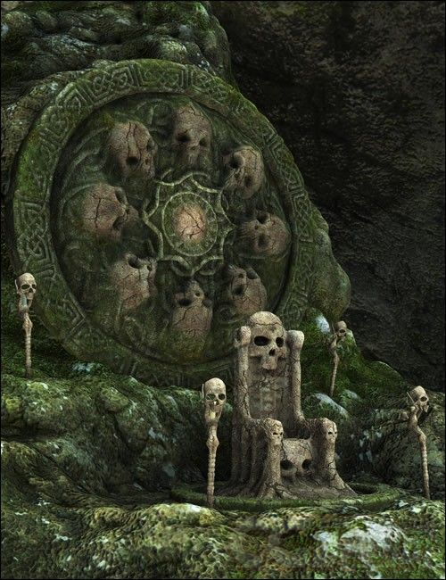 影视级别山洞骷髅王座,座位,椅子座椅石洞,岩洞,玛雅风格骷髅神座