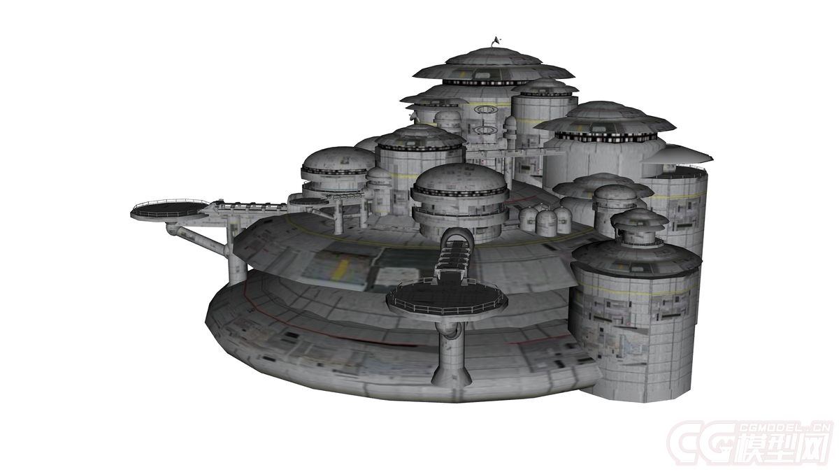 科幻城市系列之科幻城堡,城市模型