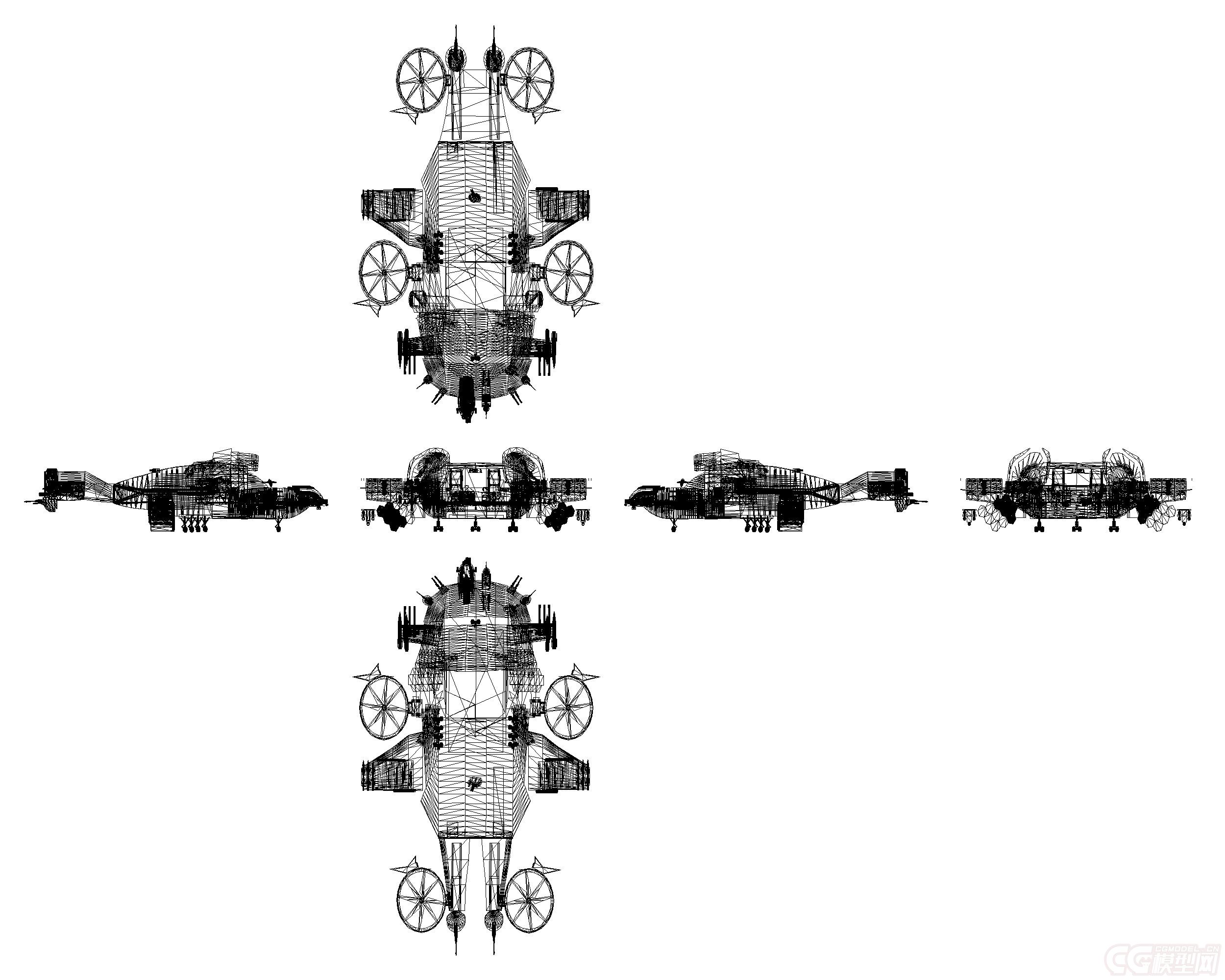 阿凡达龙式四轴运输机3d模型