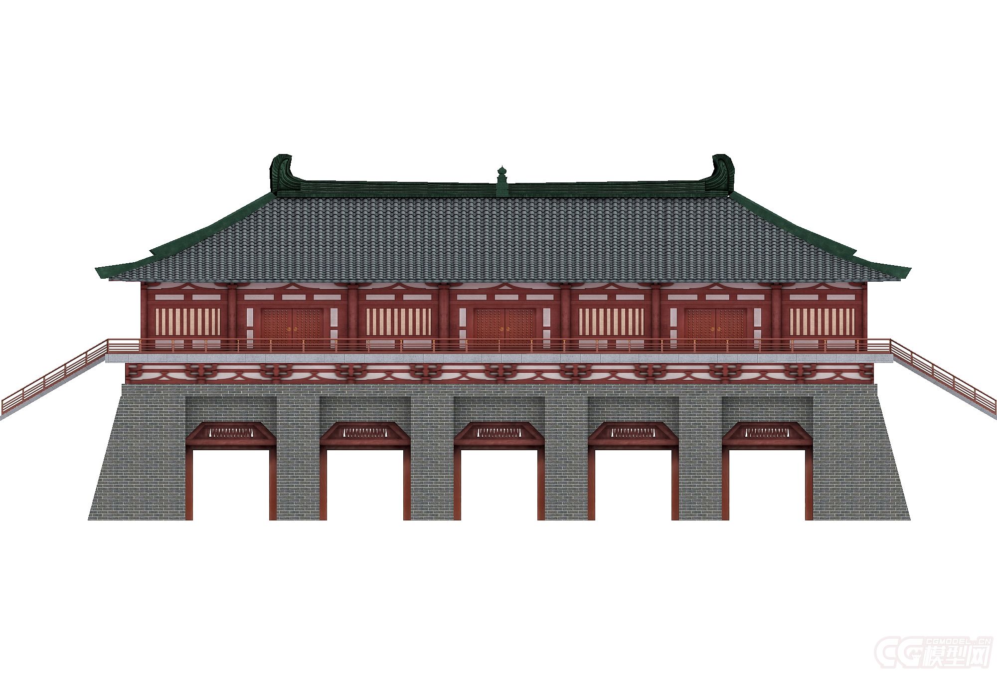 城门_raykesi作品_场景古代场景_cg模型网