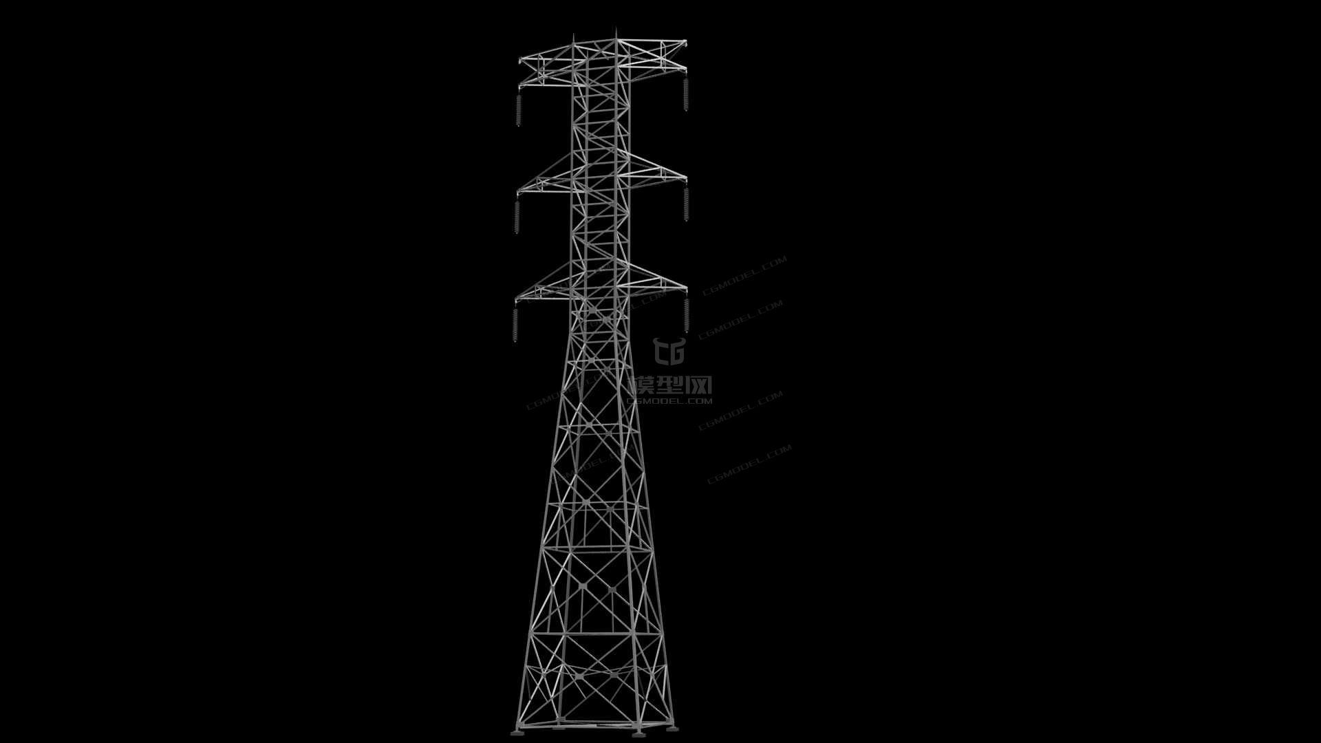 高压电塔 max maya obj_逆圣作品_建筑公共设施_cg模型网