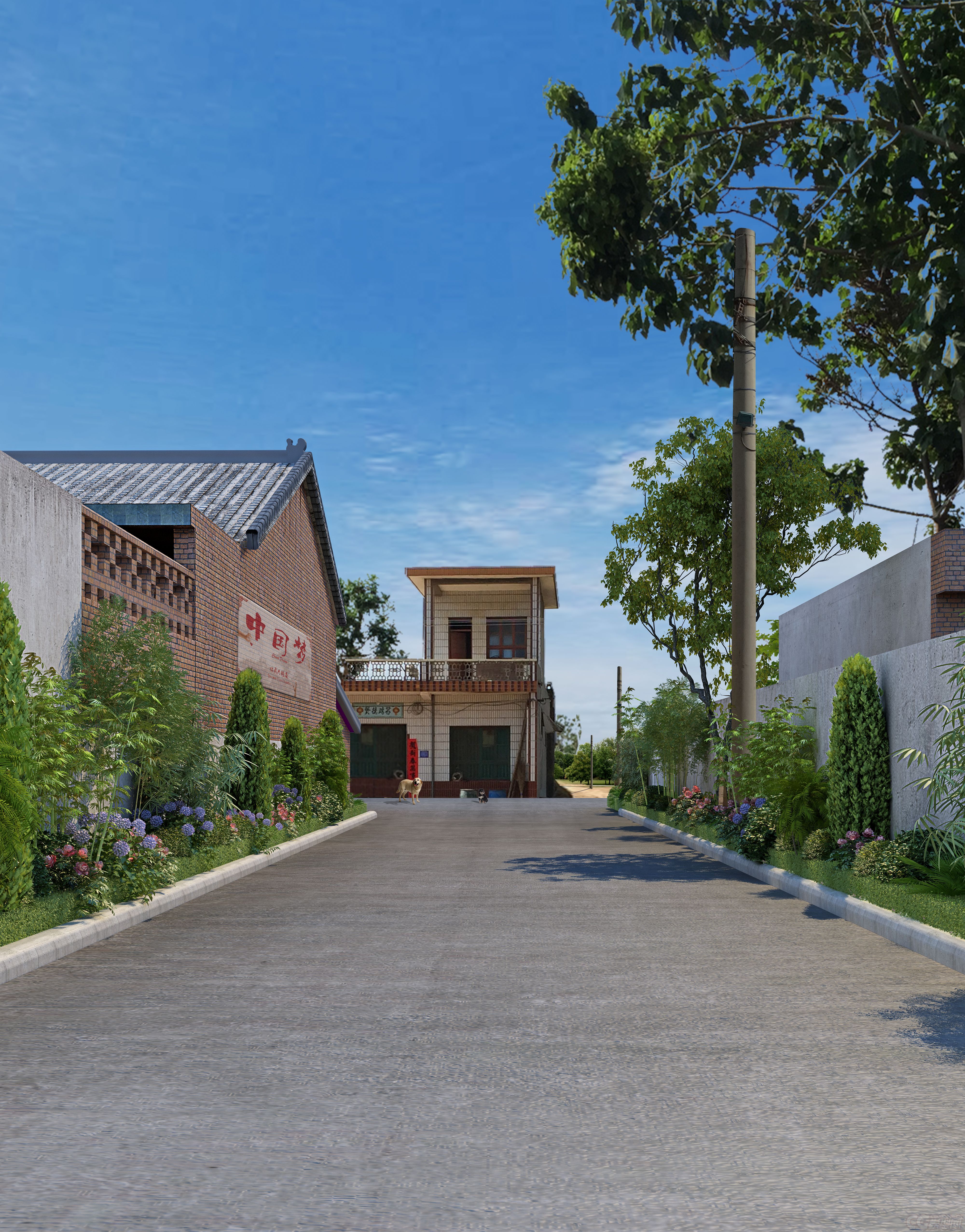 新农村道路_zgq6226538作品_场景现代场景_cg模型网