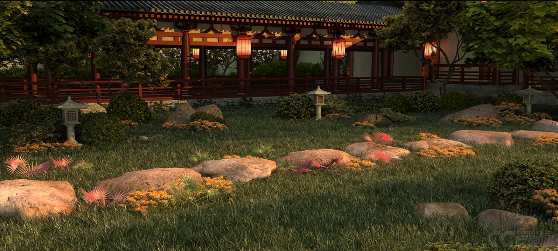 古建景观园林场景