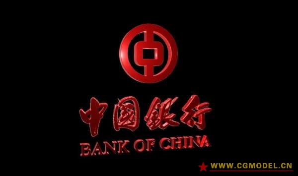 中国银行logo专用玻璃质感