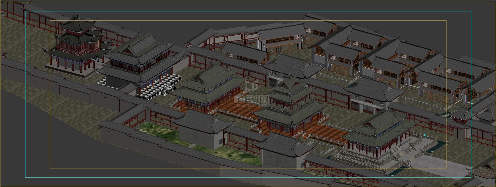 古建 古建筑模型-古代场景模型库-3ds Max(.max)模型下载-cg模型网