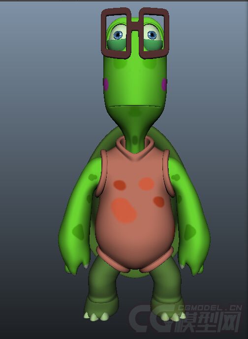 戴眼镜的卡通乌龟