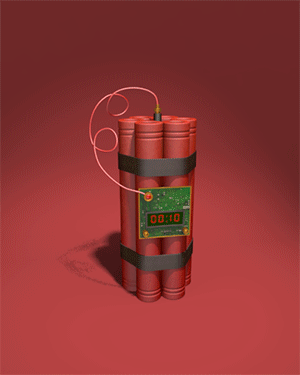 定时炸弹爆炸动画