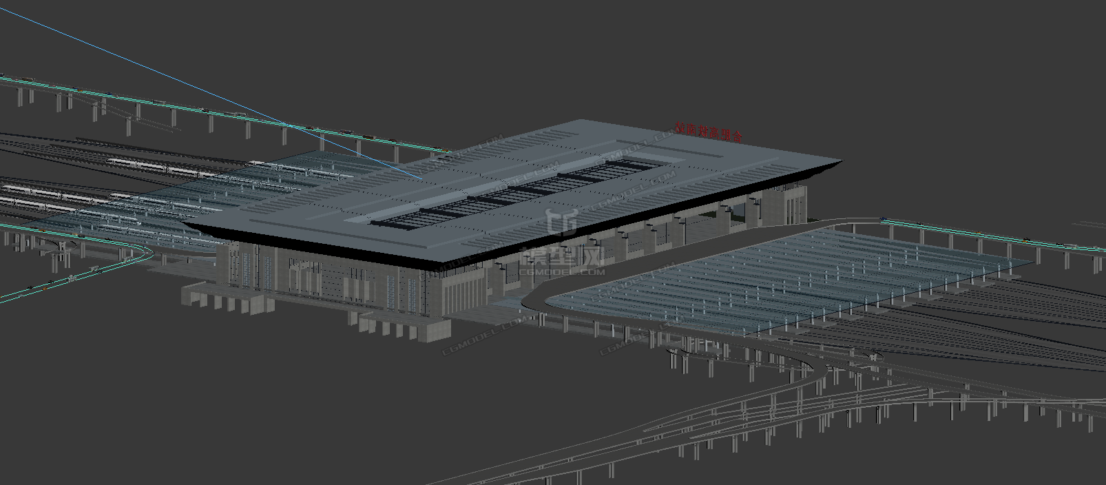 合肥高铁南站_k1to作品_场景自然场景_cg模型网