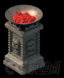 古代兵营前的火盆 军帐营火 火堆 火坛