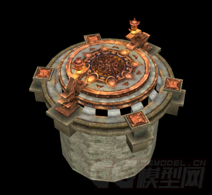 古代三国题材平台 点将台模型-自然场景模型库-模型下载-cg模型网