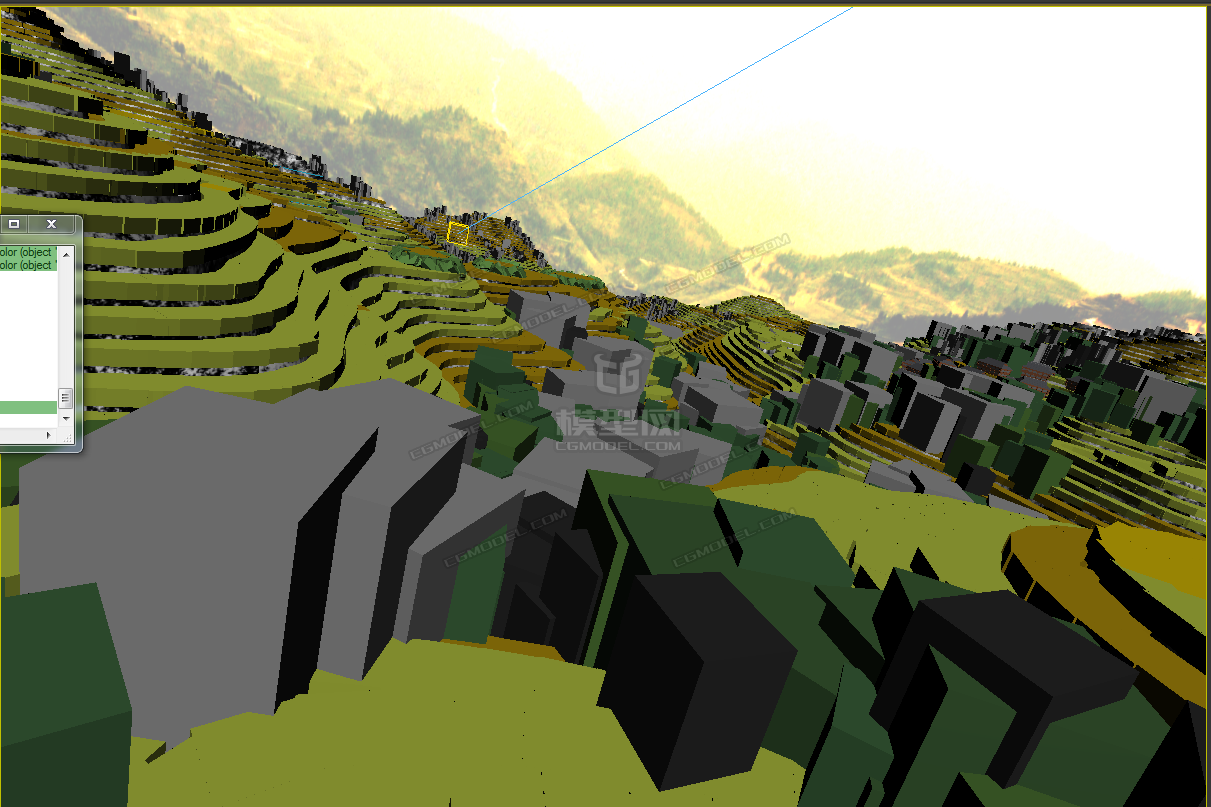 梯田 农田 山地_alias7777作品_场景自然场景_cg模型网
