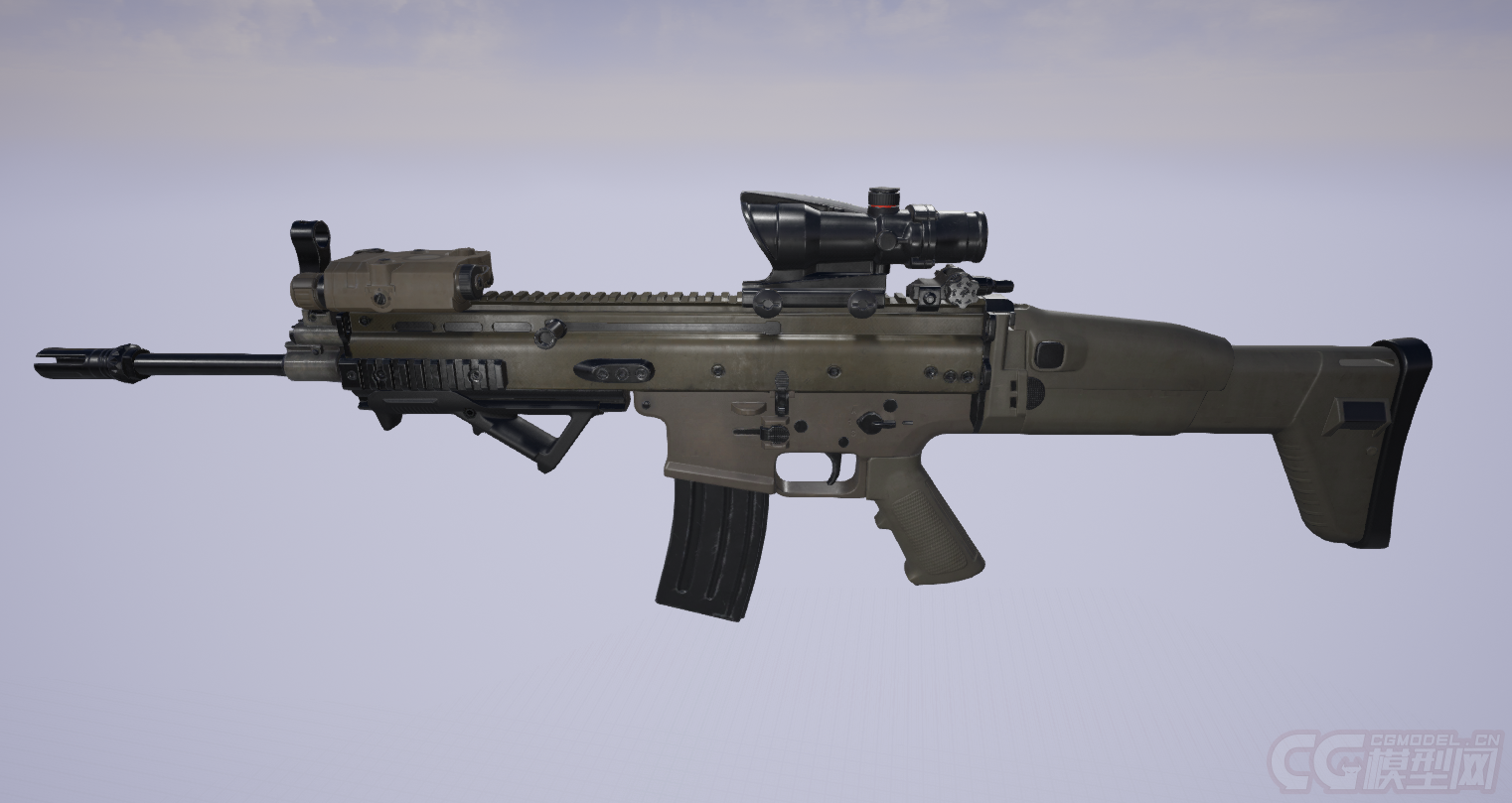 scar枪械模型pbr流程的