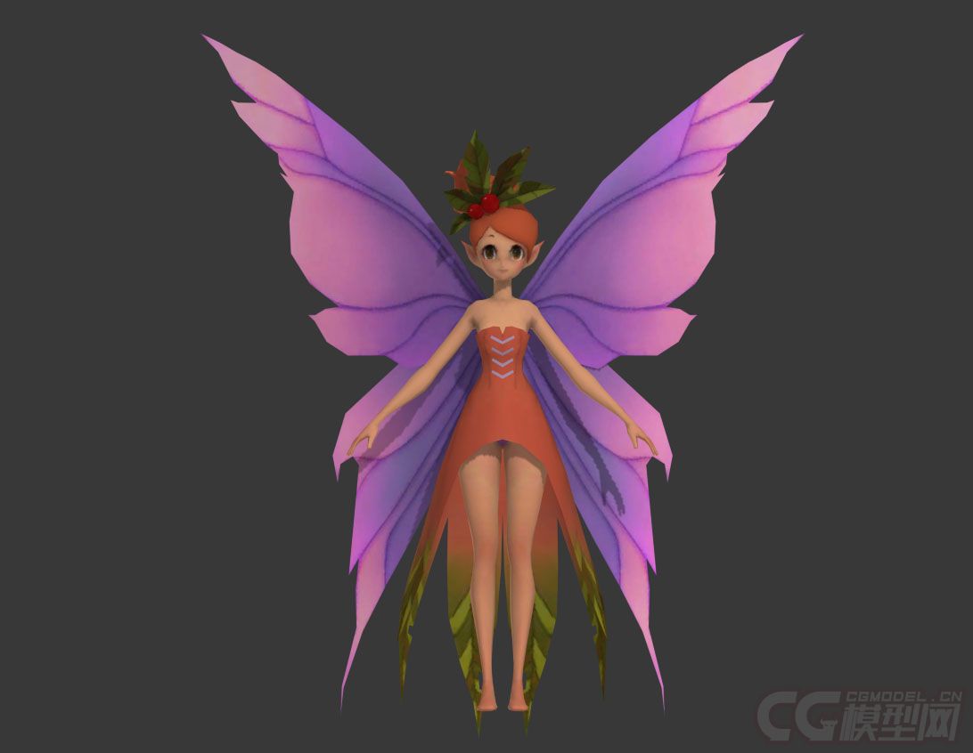 卡通q版蝴蝶精灵小精灵花仙子蝴蝶仙子