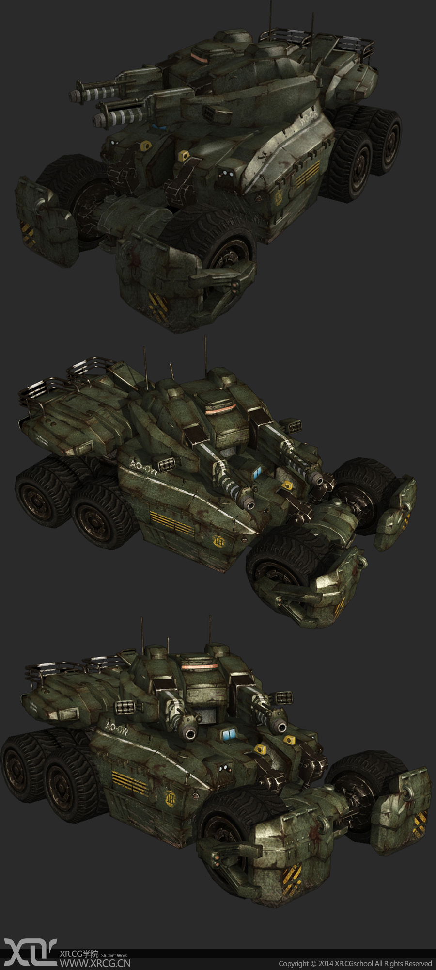 3d模型 次世代机械 高模 【xrcg学院】