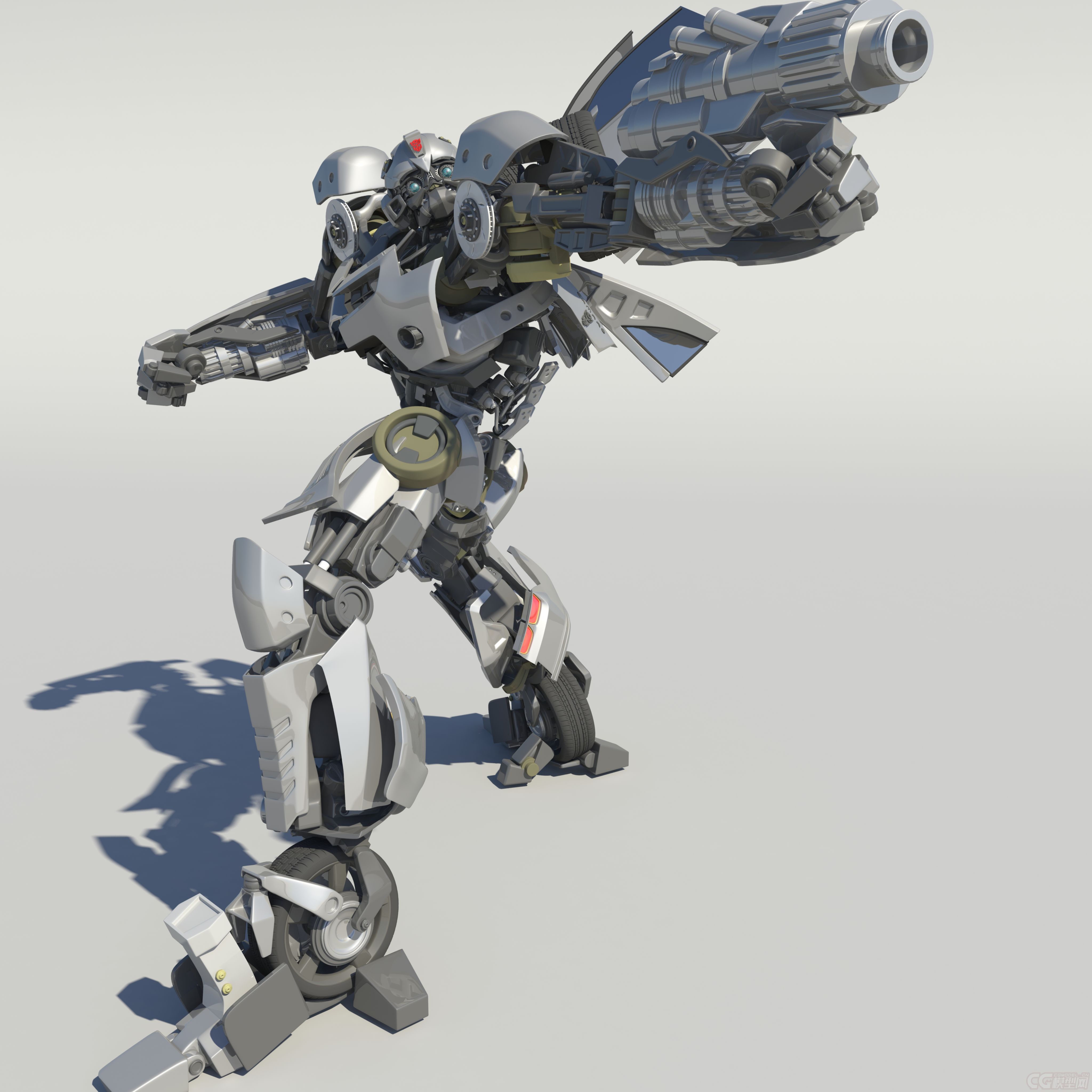 变形金刚大黄蜂 可变形,有绑定