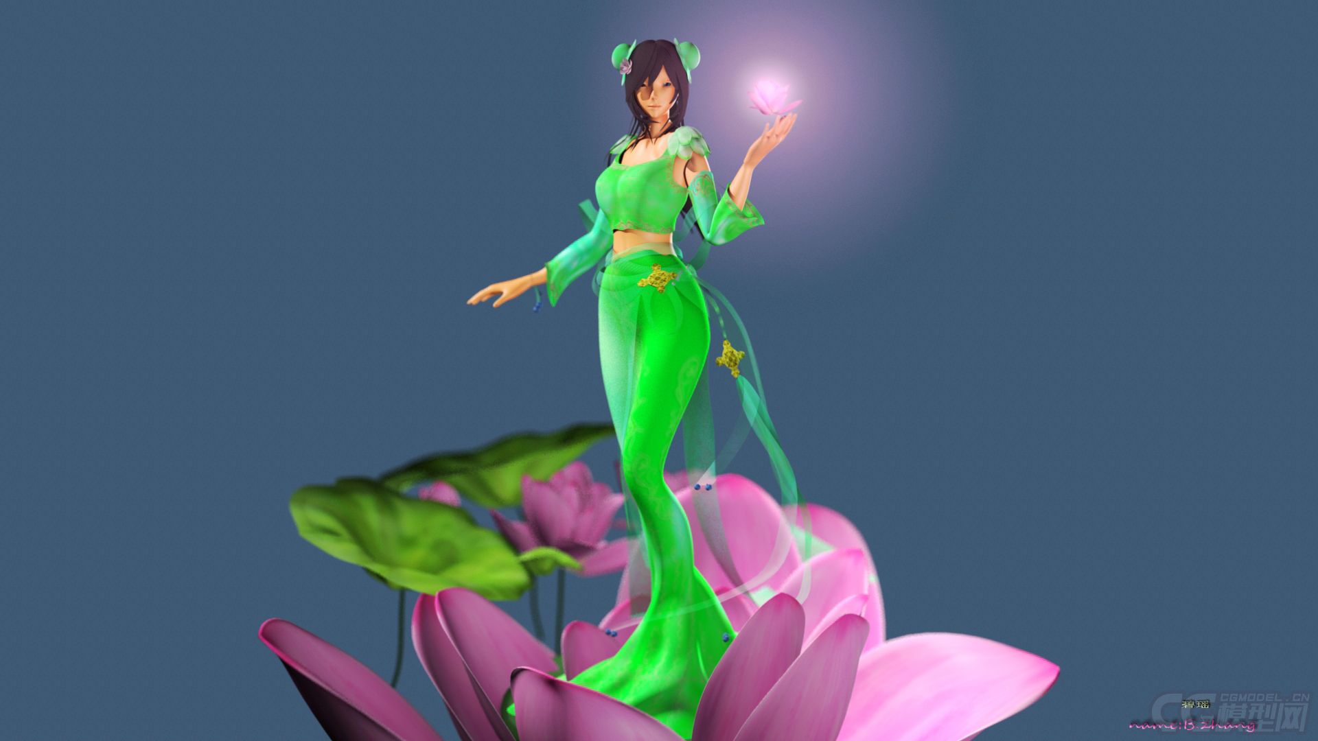 游戏仙女碧瑶3d模型_ll2015cg作品_人物孩子-女_cg模型网