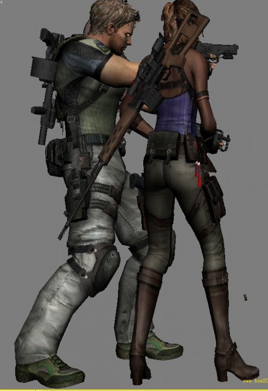 生化危机5 男女主人公 登场_nonlogic作品_国际游戏资源整理_cg模型网