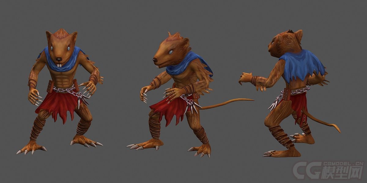 奚鼠神兽q版老鼠有动作