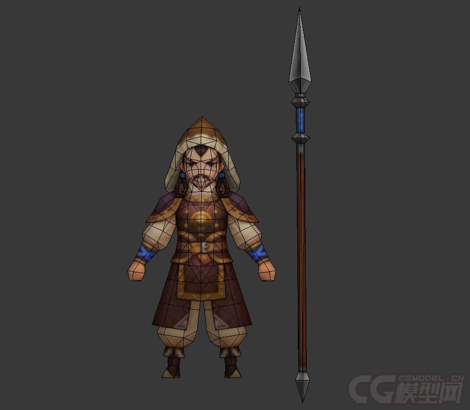 卡通q版蒙古兵士兵守卫宋兵