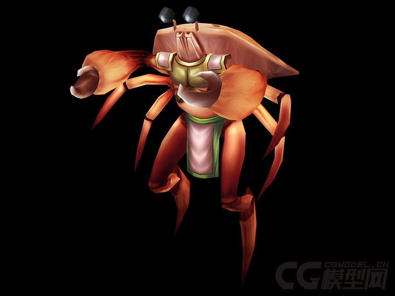 人形螃蟹螃蟹怪蟹怪带绑定有动画