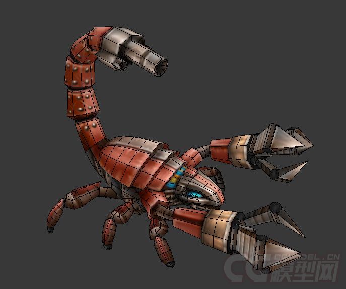 卡通机械蝎子机甲蝎子蝎子怪带绑定有动画 Cg模型网 Cgmodel 三维设计师交流互动平台 专注多品类3d模型下载 原创作品分享 软件学习
