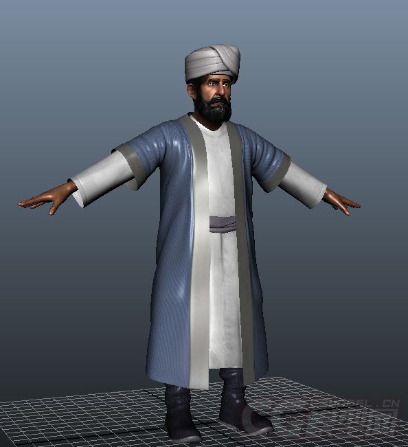 波斯商人,波斯人埃及人,写实外国人 写实老头 写实角色模型,有材质