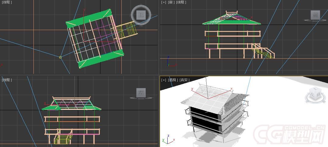 傣家竹楼,吊脚楼_zhizhihua作品_场景自然场景_cg模型网